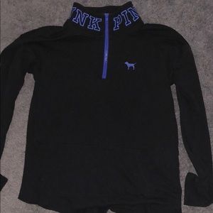 quarter zip victoria secret pink sweatshirt